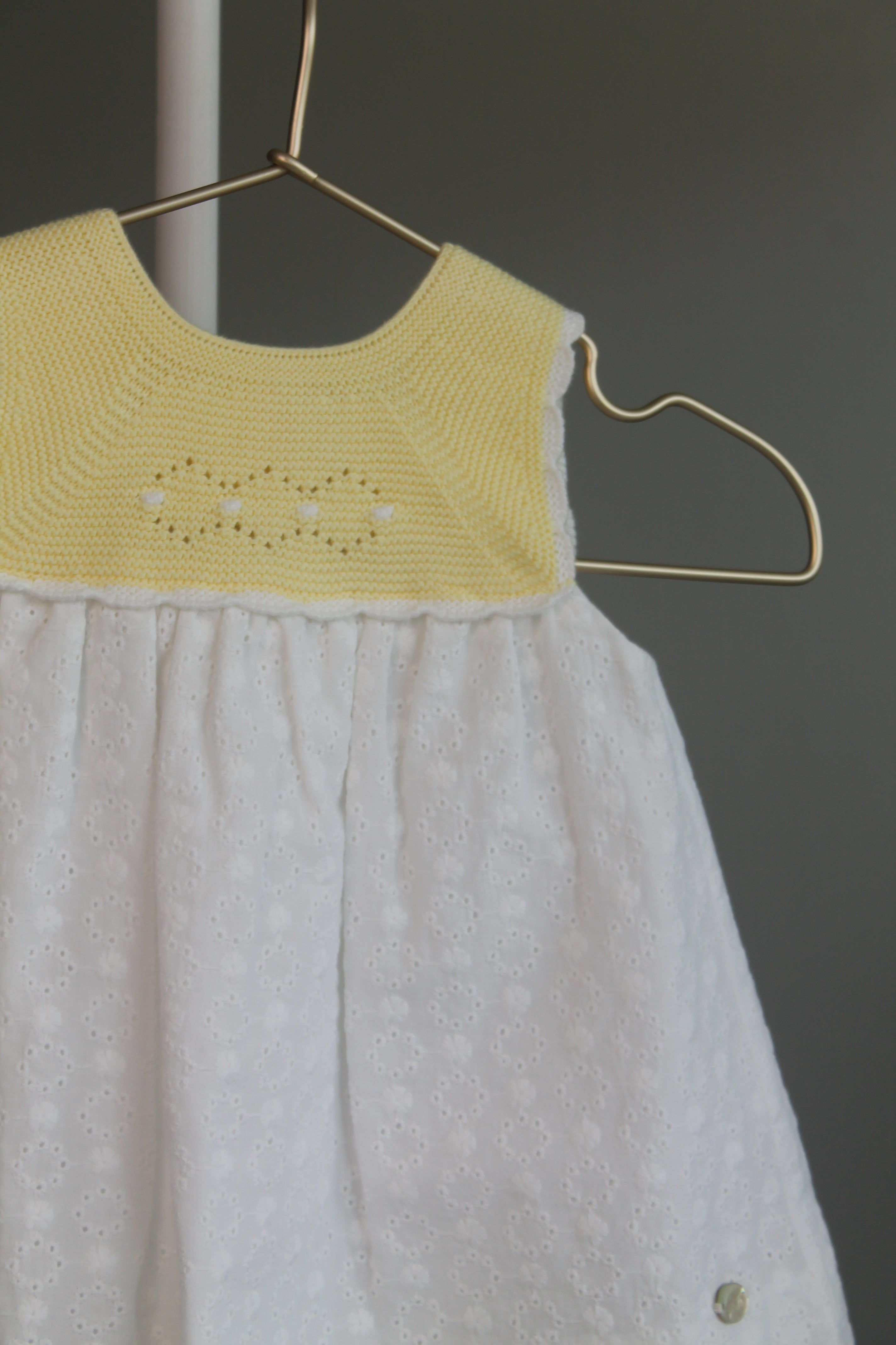 Newborn eyelet fashion dress